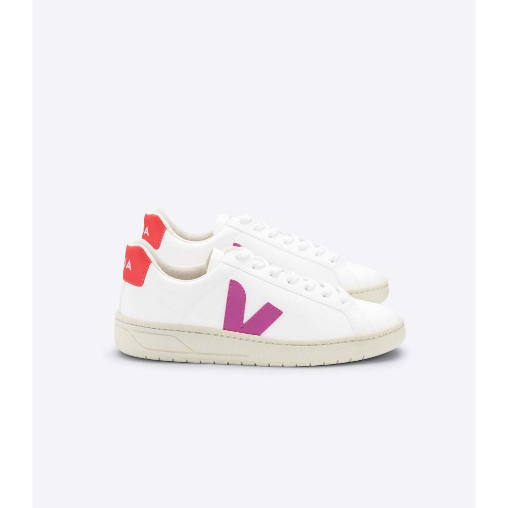 White/Red Women\'s Veja URCA CWL Shoes | AU 571FDN